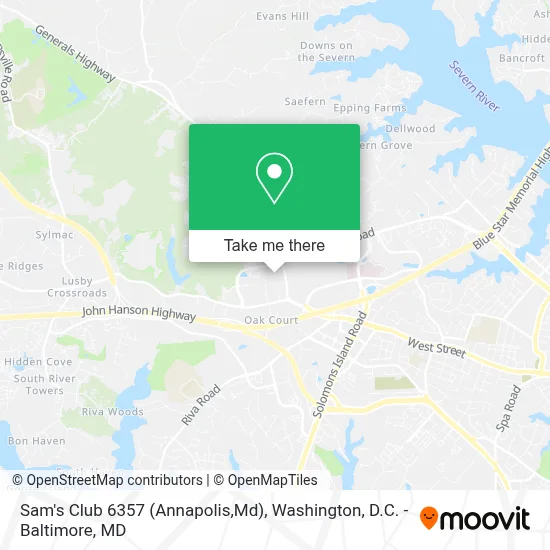 Sam's Club 6357 (Annapolis,Md) map