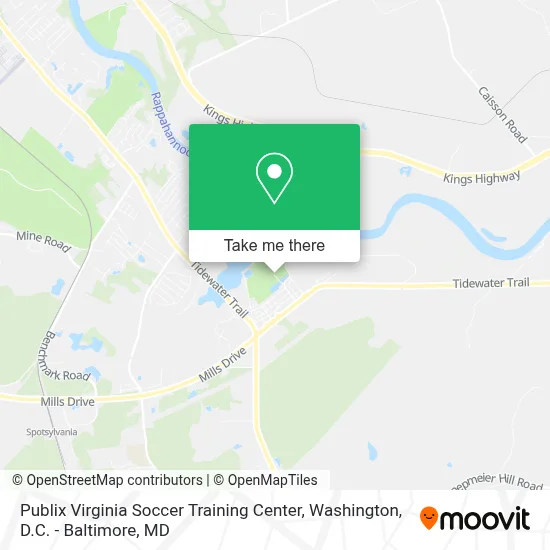 Publix Virginia Soccer Training Center map