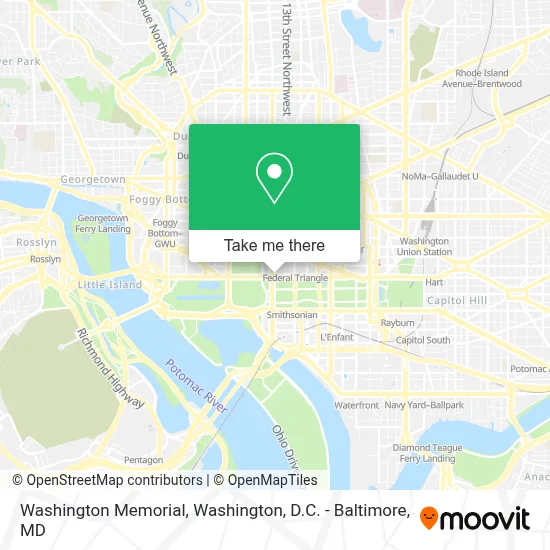 Washington Memorial map