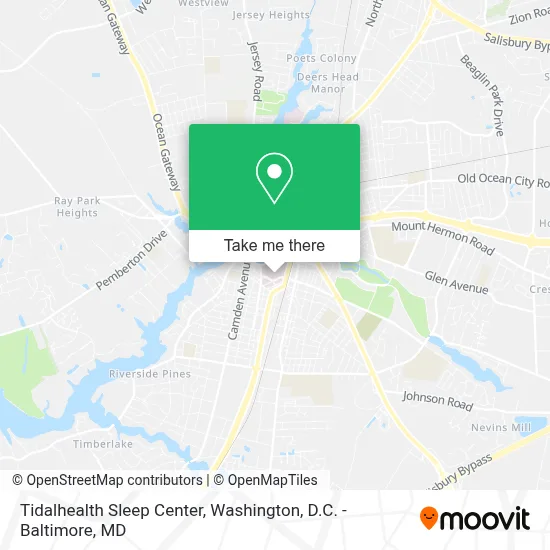 Tidalhealth Sleep Center map