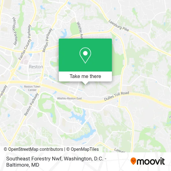 Southeast Forestry Nwf map