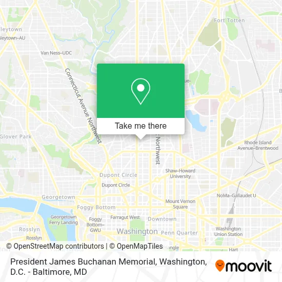 President James Buchanan Memorial map