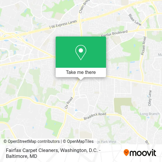 Fairfax Carpet Cleaners map