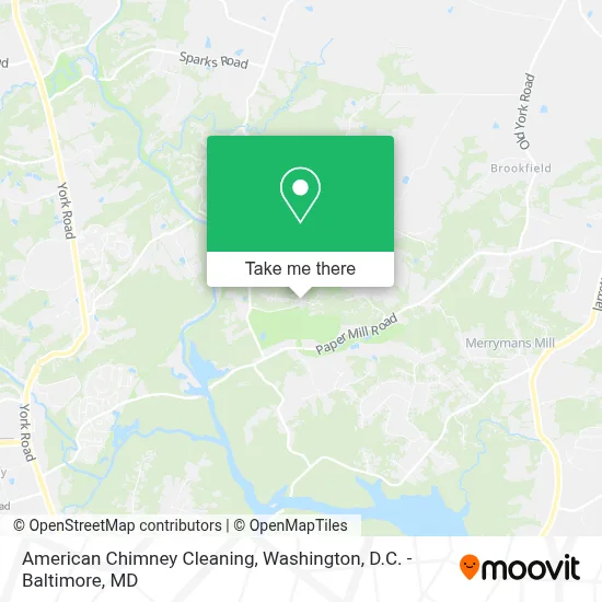American Chimney Cleaning map