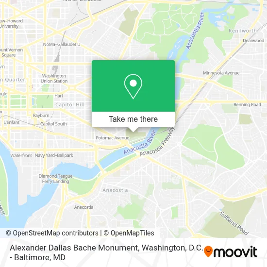 Alexander Dallas Bache Monument map