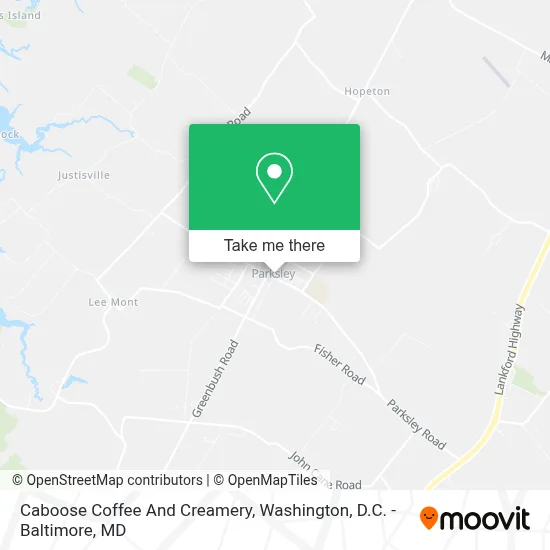 Caboose Coffee And Creamery map
