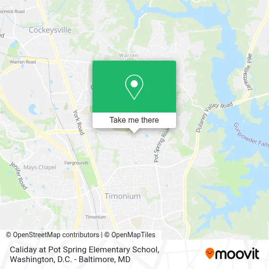 Caliday at Pot Spring Elementary School map