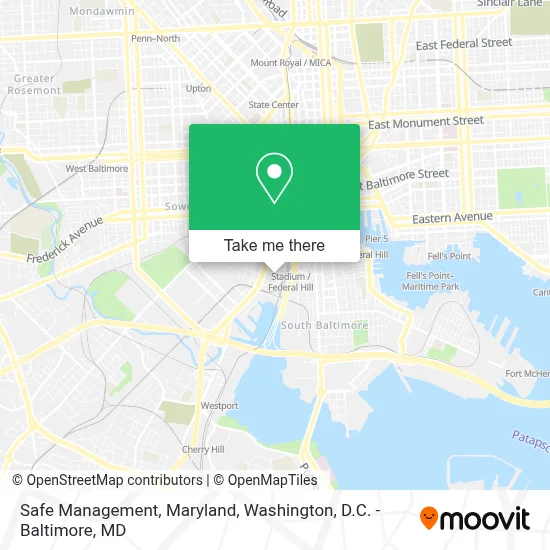 Safe Management, Maryland map