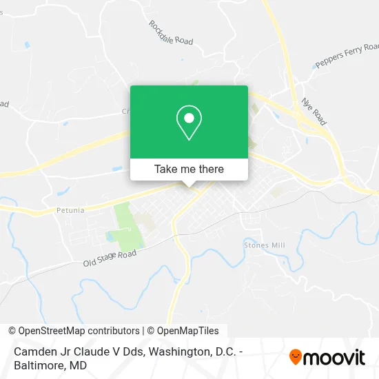 Camden Jr Claude V Dds map