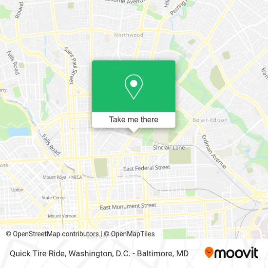 Quick Tire Ride map