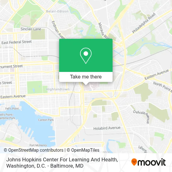 Johns Hopkins Center For Learning And Health map