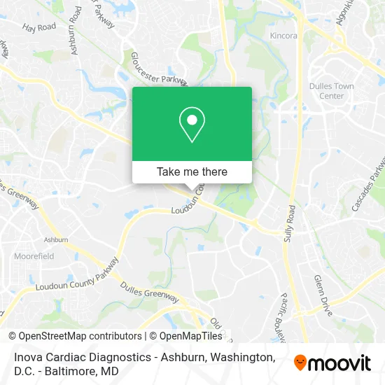 Inova Cardiac Diagnostics - Ashburn map