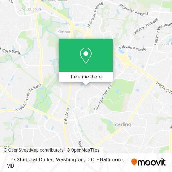 The Studio at Dulles map