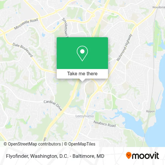 Flyofinder map