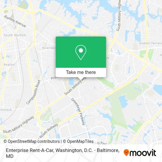 Enterprise Rent-A-Car map