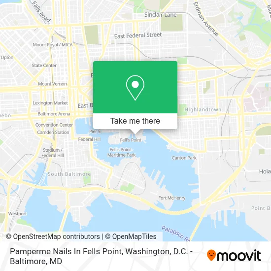 Pamperme Nails In Fells Point map