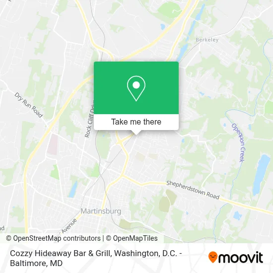 Cozzy Hideaway Bar & Grill map