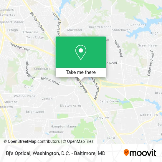 Bj's Optical map