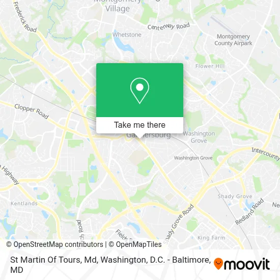 St Martin Of Tours, Md map