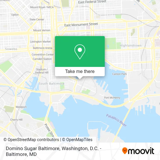 Domino Sugar Baltimore map