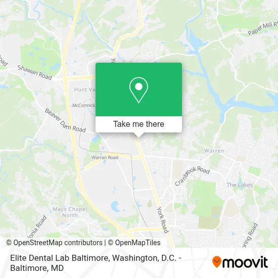 Elite Dental Lab Baltimore map