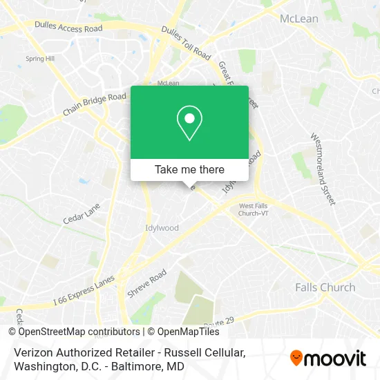 Verizon Authorized Retailer - Russell Cellular map