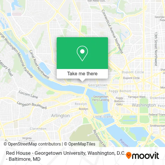 Red House - Georgetown University map