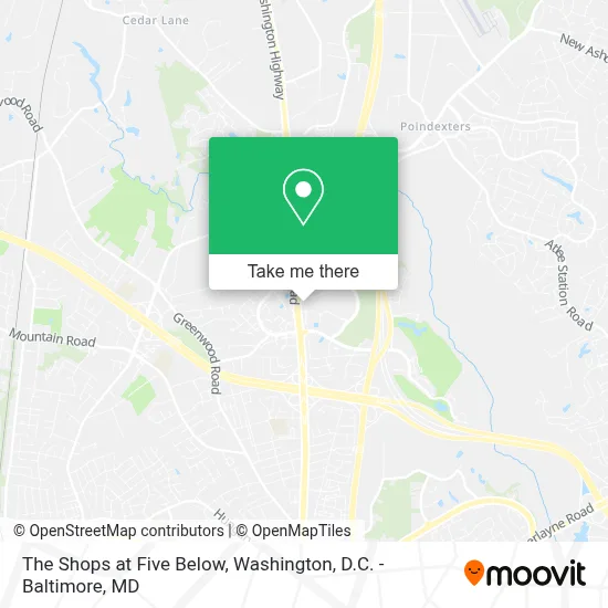 The Shops at Five Below map