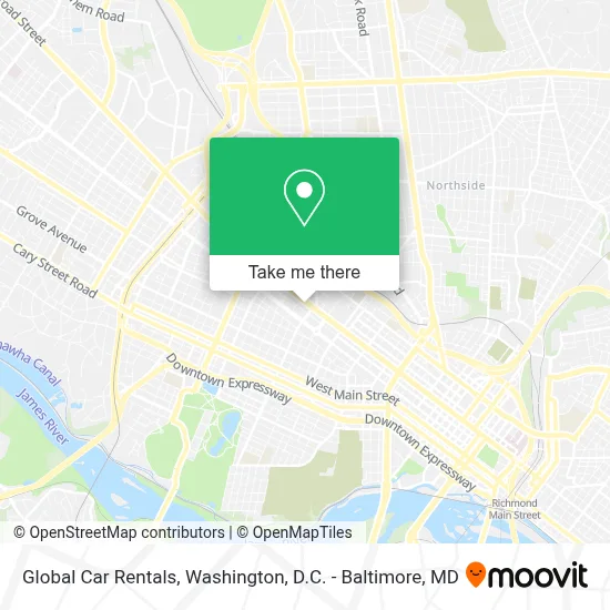 Global Car Rentals map