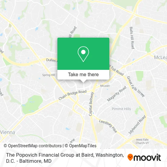 The Popovich Financial Group at Baird map
