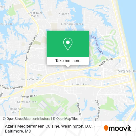 Azar's Mediterranean Cuisine map