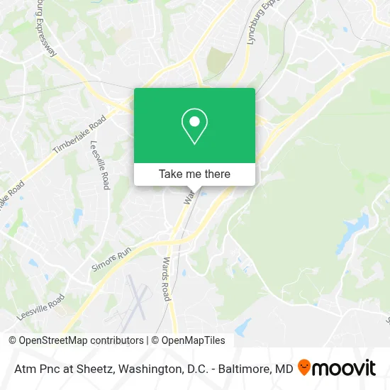 Atm Pnc at Sheetz map