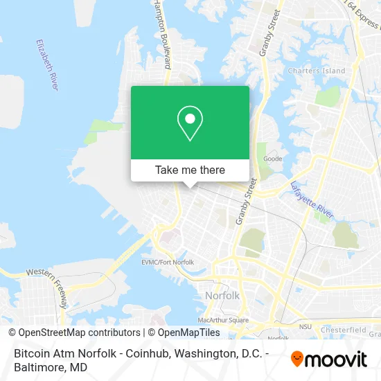 Bitcoin Atm Norfolk - Coinhub map