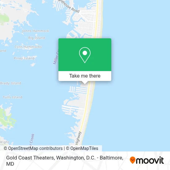 Gold Coast Theaters map