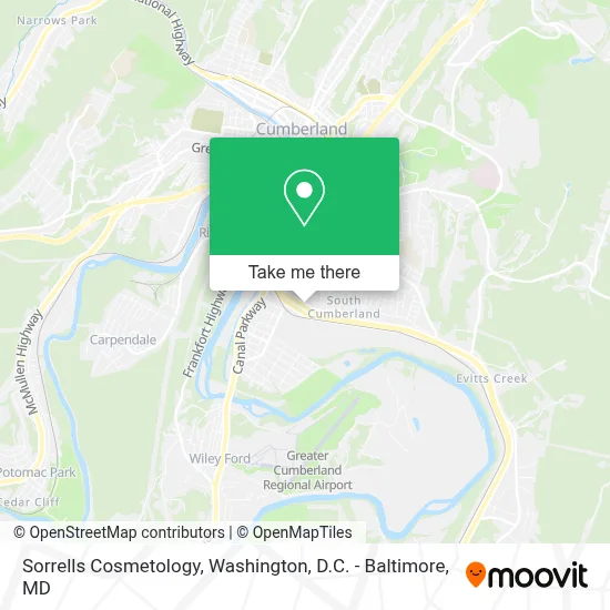 Sorrells Cosmetology map