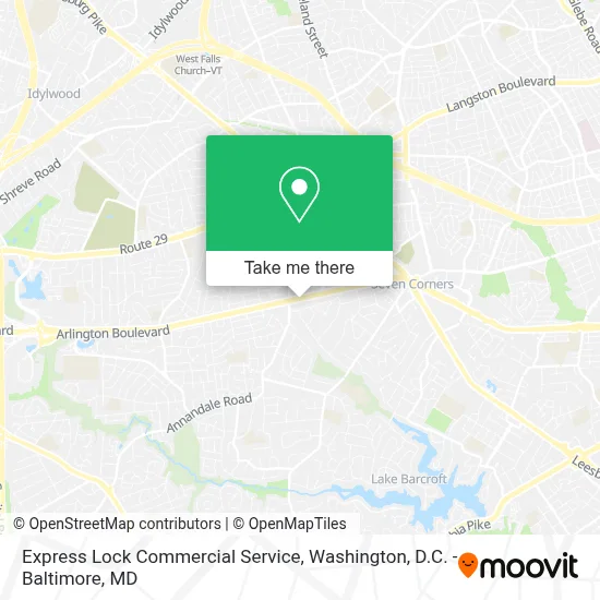 Express Lock Commercial Service map