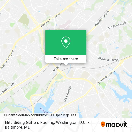 Elite Siding Gutters Roofing map