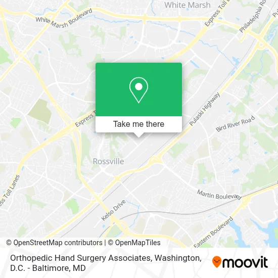 Orthopedic Hand Surgery Associates map