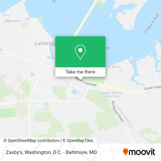 Zaxby's map