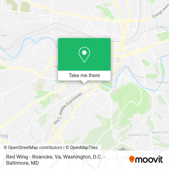 Red Wing - Roanoke, Va map