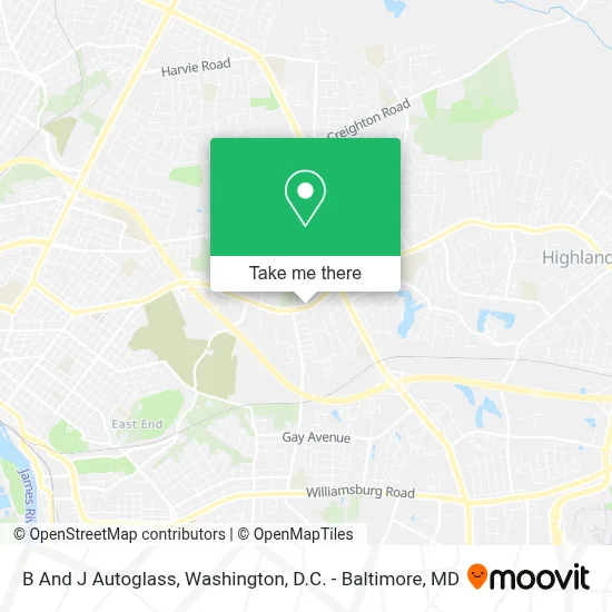 B And J Autoglass map