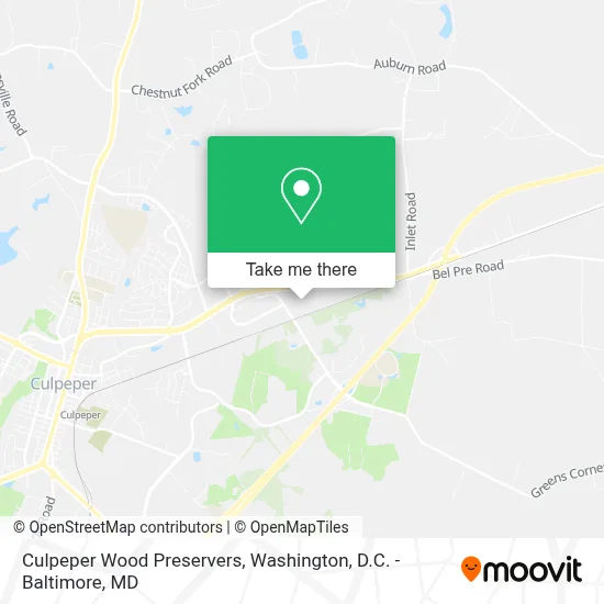 Culpeper Wood Preservers map