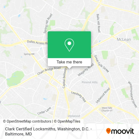 Clark Certified Locksmiths map