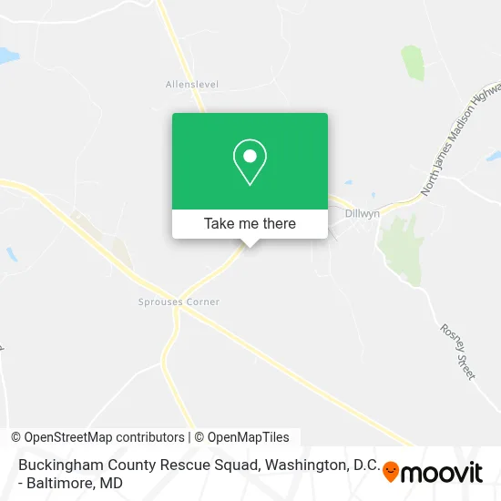Buckingham County Rescue Squad map