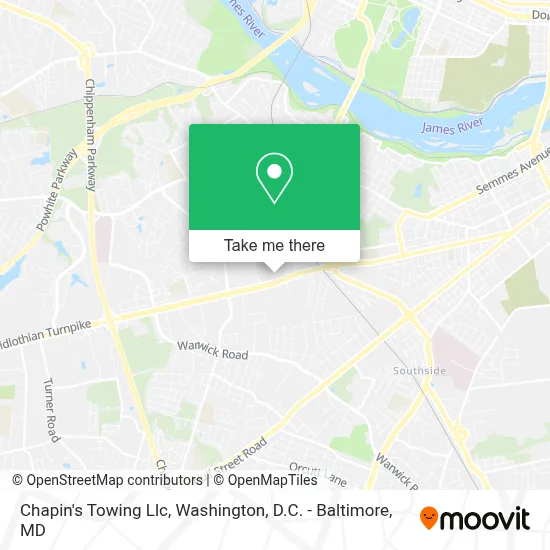 Chapin's Towing Llc map