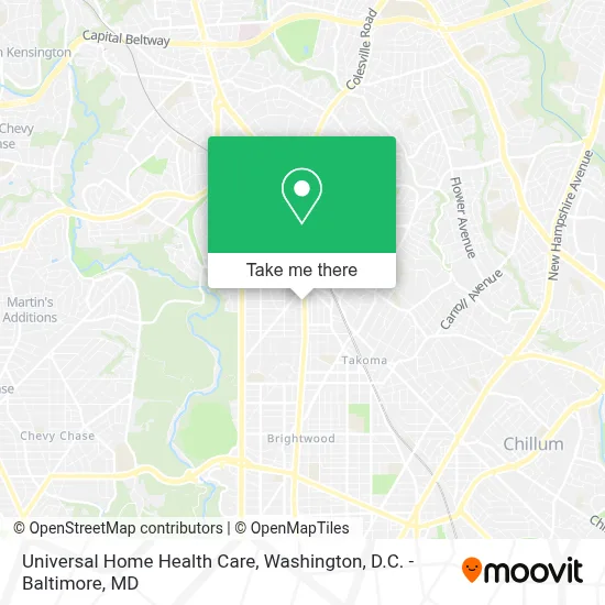 Universal Home Health Care map