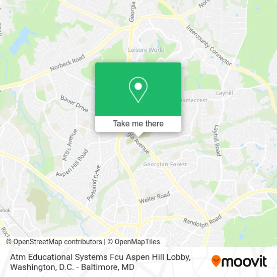 Atm Educational Systems Fcu Aspen Hill Lobby map