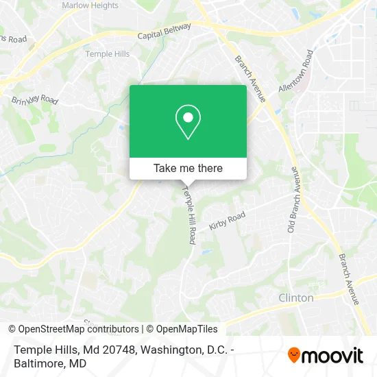 Temple Hills, Md 20748 map
