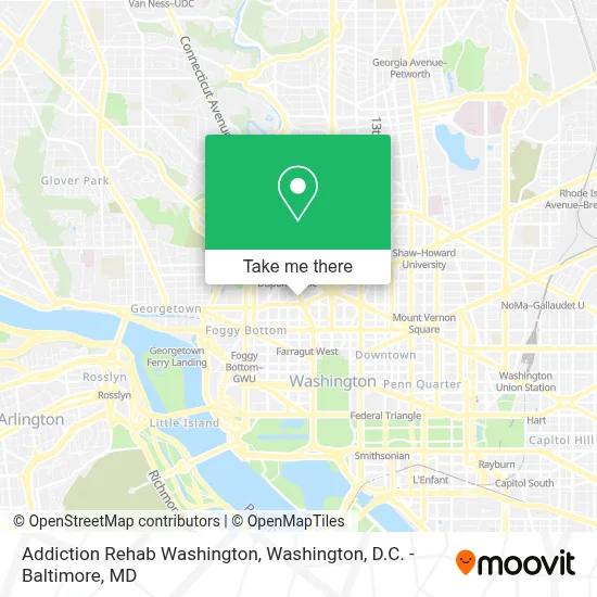 Addiction Rehab Washington map
