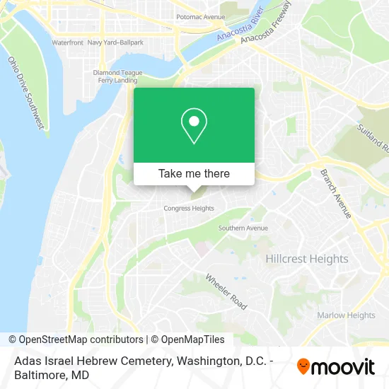 Adas Israel Hebrew Cemetery map